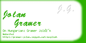 jolan gramer business card